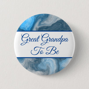Great Grandpa To Be Boy's Baby Shower 6 Cm Round Badge