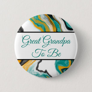 Great Grandpa To Be Boy's Baby Shower 6 Cm Round Badge