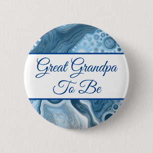 Great Grandpa To Be Boy's Baby Shower 6 Cm Round Badge