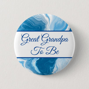 Great Grandpa To Be Boy's Baby Shower 6 Cm Round Badge