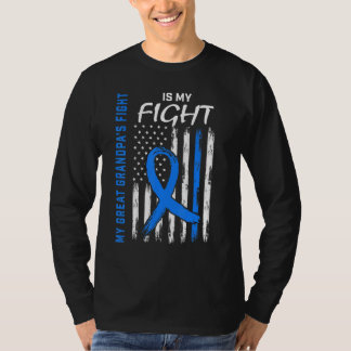Great Grandpa Type 2 Diabetes Awareness American F T-Shirt