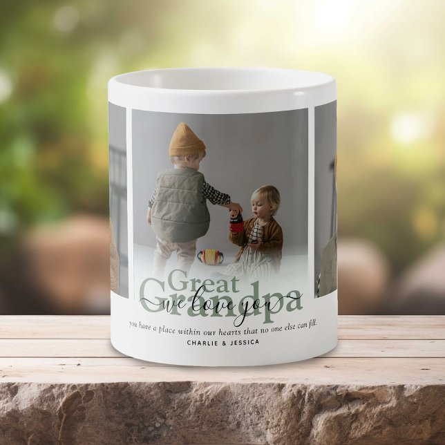 Great Grandpa 'We Love You' 3 Photo Collage  Coffee Mug (Creator Uploaded)