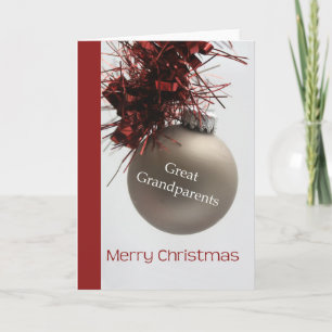 Great Grandparents Merry Christmas Holiday Card