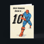 Great Grandson 10th Birthday Superhero Card<br><div class="desc">Now that your great grandson is ready and excited to turn ten,  you on your part must have this card ready so you would be able to surprise him once the celebration of his 10th birthday commences.</div>