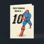 Great Grandson 10th Birthday Superhero Card<br><div class="desc">Now that your great grandson is ready and excited to turn ten,  you on your part must have this card ready so you would be able to surprise him once the celebration of his 10th birthday commences.</div>