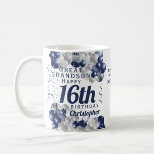 Great Grandson 16th Birthday Navy Coffee Mug