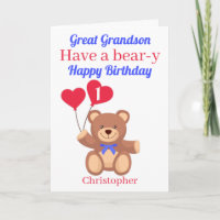 Great Grandson 1st Bear-y Birthday