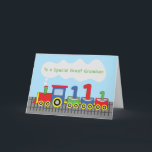 Great Grandson 1st Birthday Colorful Train Track Card<br><div class="desc">Take your baby great grandson into a fun train ride with this colorful card that greets him on his very 1st birthday. The fun and color of that day he will remember as he look back at this as he grown older.</div>