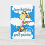 Great Grandson Aeroplane / Aeroplane Giraffe Card<br><div class="desc">Great Grandson Aeroplane / Aeroplane Giraffe Birthday Card</div>