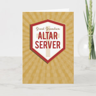 Great Grandson Altar Server Congratulations Card