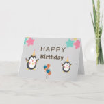 Great Grandson Blue Penguin 1st Birthday  Card<br><div class="desc">Great Grandson Blue Penguin 1st Birthday Card design as gift for your friend and family to there birthday in sweet and cute way.</div>