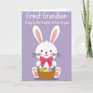 Great Grandson Easter Basket Card