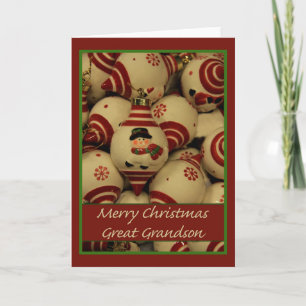 Great Grandson Merry Christmas Holiday Card