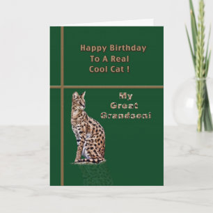 Great Grandson's Birthday Card with Ocelot