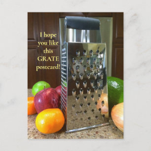 Great Grate Pun, Funny Food Postcard, Postcrossing Postcard