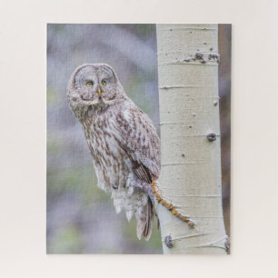 Great Gray Aspen Tree Branch Jigsaw Puzzle