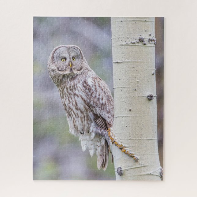 Great Gray Aspen Tree Branch Jigsaw Puzzle (Vertical)