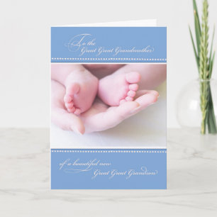 Great Great Grandparents New Great Great Grandson Card