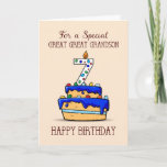 Great Great Grandson 7th Birthday, Sweet Blue Cake Card<br><div class="desc">Great great grandsons are angels. As your great great grandson turns seven soon,  be ready to send him this cute blue cake card with sweet icing to make him feel how special he is. Greet him happy 7th birthday and join in the celebration.</div>