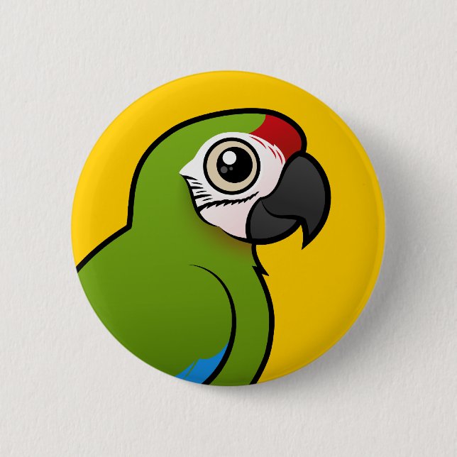 Great Green Macaw 6 Cm Round Badge (Front)