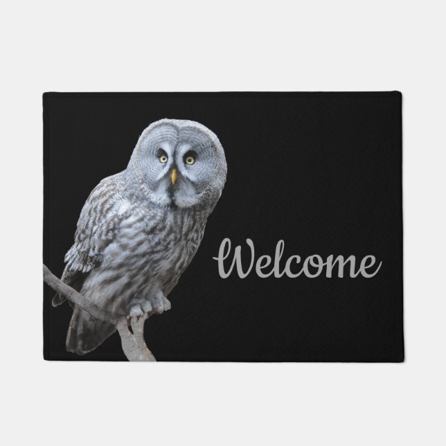 Great Grey Owl Doormat (Front)