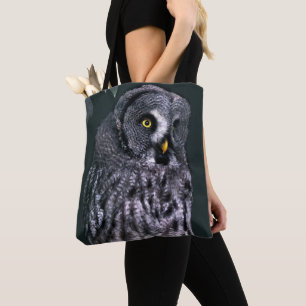 Great Grey Owl Halloween Wildlife Art Tote Bag