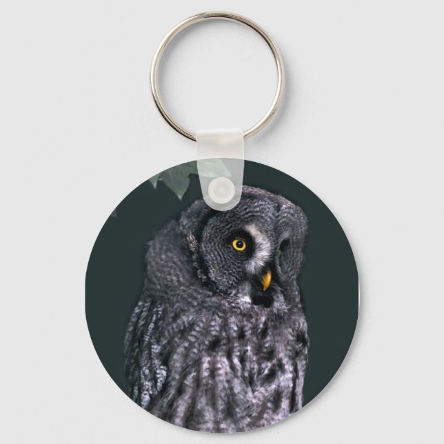 Great Grey Owl Key Ring (Front)