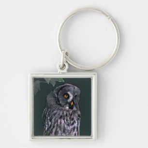 Great Grey Owl Key Ring