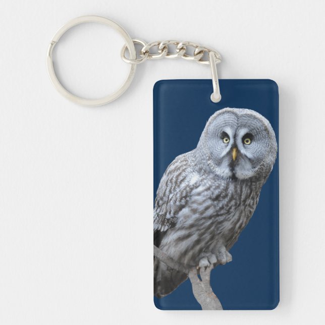 Great Grey Owl Key Ring (Front)
