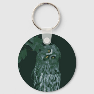 Great Grey Owl Key Ring
