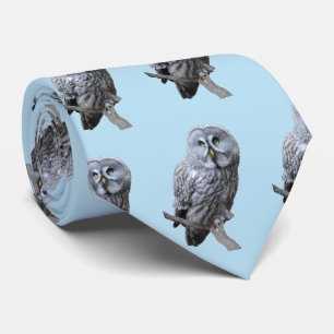 Great Grey Owl Neck Tie