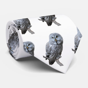 Great Grey Owl Neck Tie