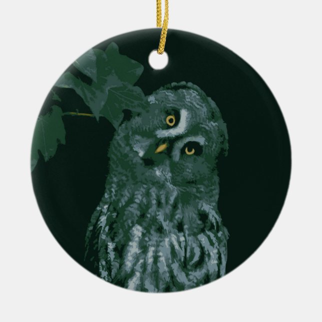 Great Grey Owl Ornament (Front)