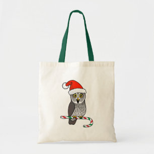 Great Grey Owl Santa Tote Bag