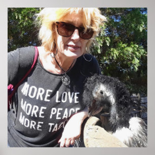 Great Hair Day for Marie and Her Emu Pal Poster