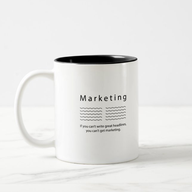Great Headlines Great Marketing Two-Tone Coffee Mug (Left)