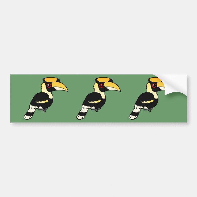 Great Hornbill Bumper Sticker (Front)