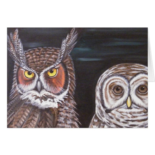 Great Horned & Barred Owls (Front Horizontal)