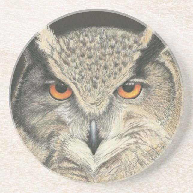 Great Horned Owl Coaster (Front)