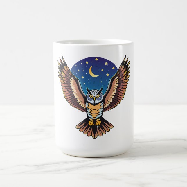 Great Horned owl Coffee Mug (Center)
