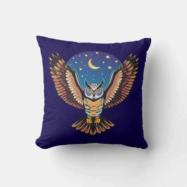 Great Horned owl Cushion (Front)