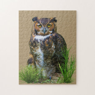 Great Horned Owl Customisable Jigsaw Puzzle