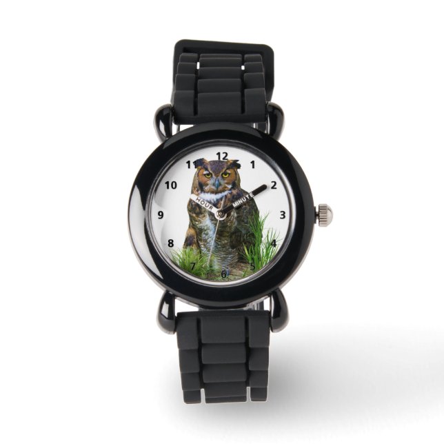 Great Horned Owl Customisable Watch (Front)