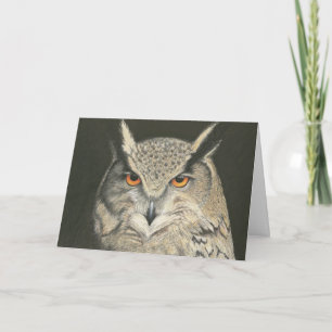Great Horned Owl Father's Day Card