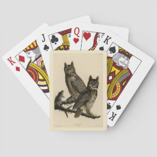 Great Horned Owl from Audubon's Birds of America Playing Cards