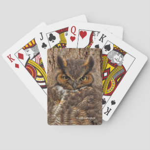 Great Horned Owl in the Douglas Fir Playing Cards