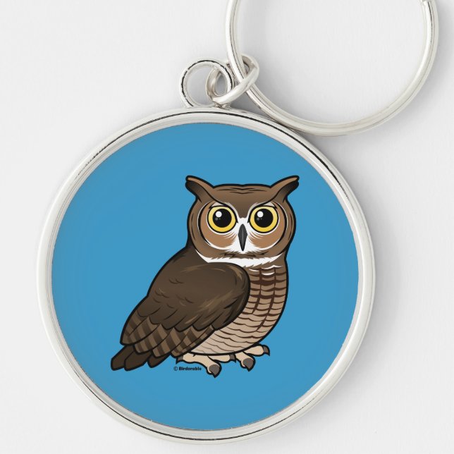 Great Horned Owl Key Ring (Front)