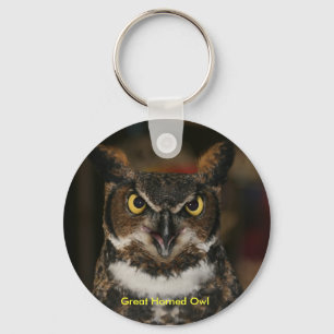 Great Horned Owl keychain