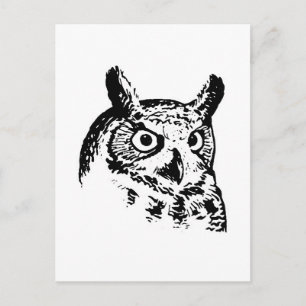 Great Horned Owl Logo Postcard