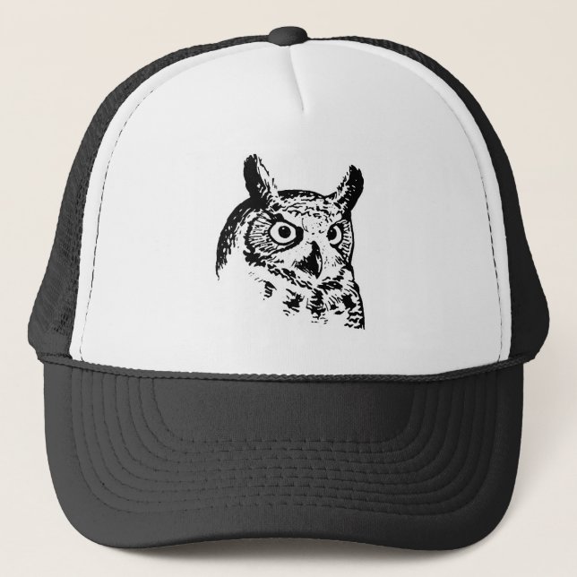 Great Horned Owl Logo Trucker Hat (Front)